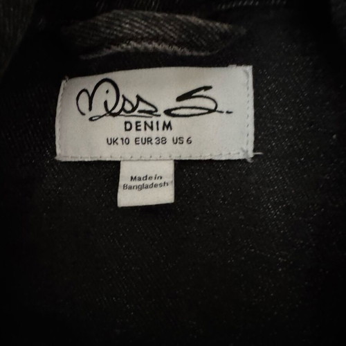 Miss Selfridge denim jacket like new black stone washed, size M