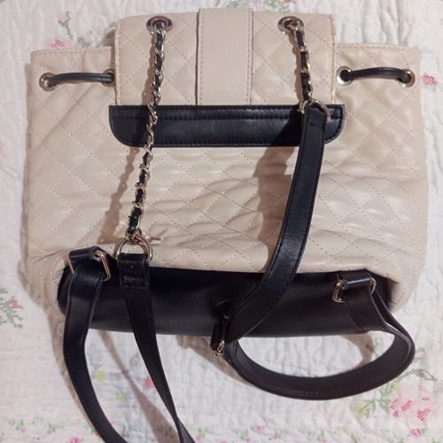 Guess backpack used, beige and black