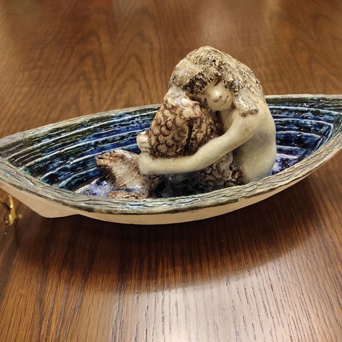 Table ceramic decorative boat new