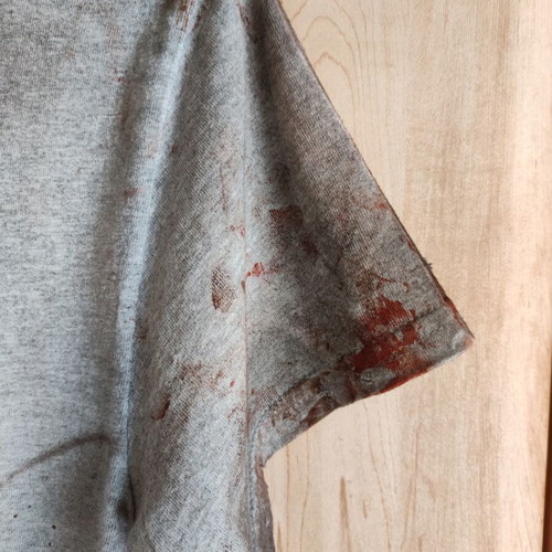 Bite Me Bloody Muddy Distressed Ripped T-shirt with Sleeves Daryl Dixon