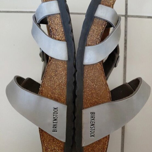Birkenstock Mayari sandals, silver grey, size 38