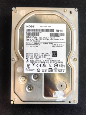 HGST (HITACHI) Ultrastar 7K6000 5TB SATA 3.5" HDD - 7200RPM - Професионален диск (Datacenter)