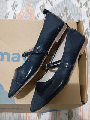 Zara 33 ballerinas used, dark blue