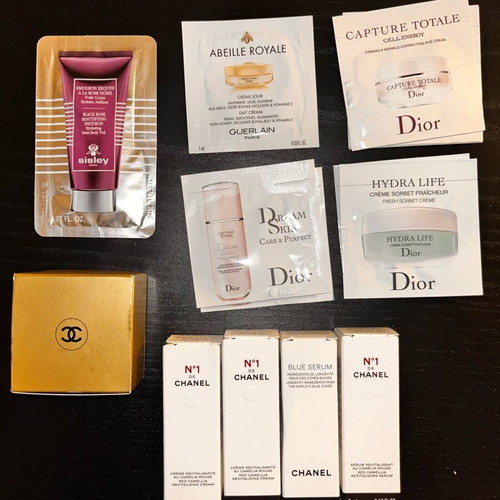 Dior, Chanel, Guerlain and Sisley skincare samples new, unopened set
