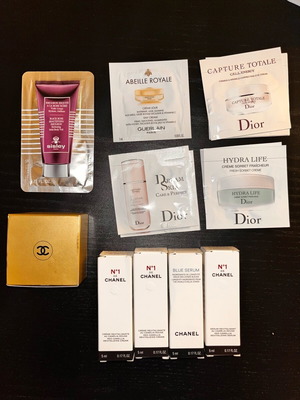 Dior, Chanel, Guerlain and Sisley skincare samples new, unopened set