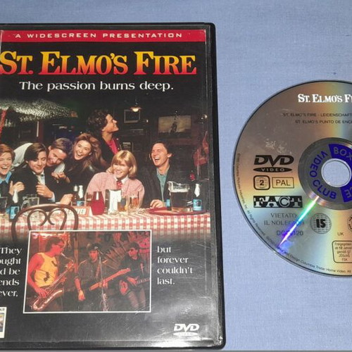 St. Elmo's Fire DVD used, romantic movie with subtitles