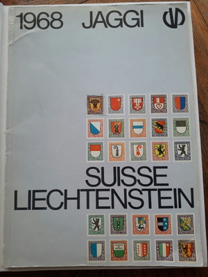 Vintage stamp catalog 1968 Suisse Lichtenstein JAGGI like new