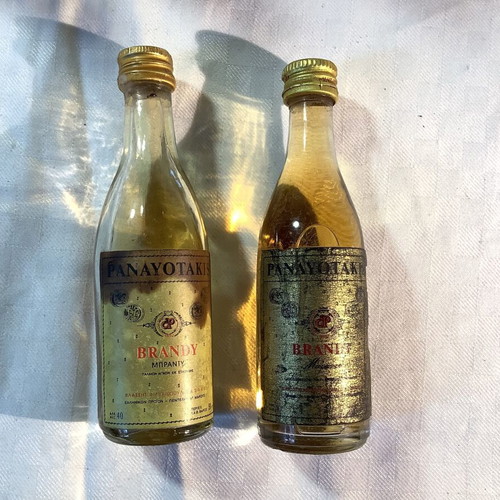 Panayotakis liquor miniatures used, set of 6 bottles