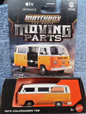 Matchbox Moving Parts 1973 Volkswagen T2B μεταλλικό βαν, sealed