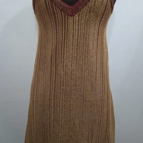 Zara dress knitted gold metallic, like new, limited edition, Small