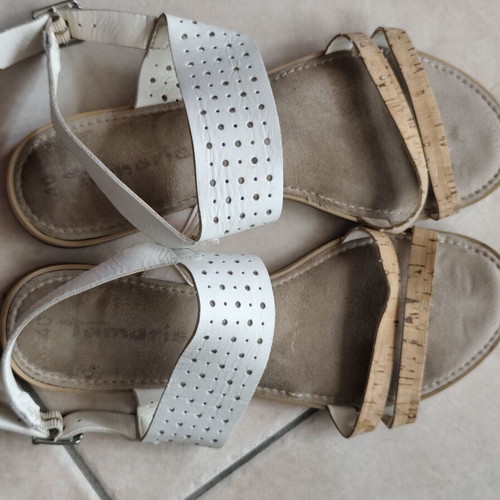 Tamaris sandals size 40 used, beige with soft touch sole