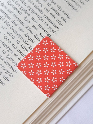 Magnetic bookmark made of thin magnet and colorful cardboard