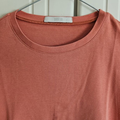 Marks and Spencer Basic Cotton T-shirt, coral color