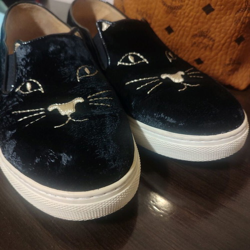 Charlotte Olympia Μαύρες Βελούδινες Μπαλαρίνες Σαν Καινούργιες, Νούμερο 40