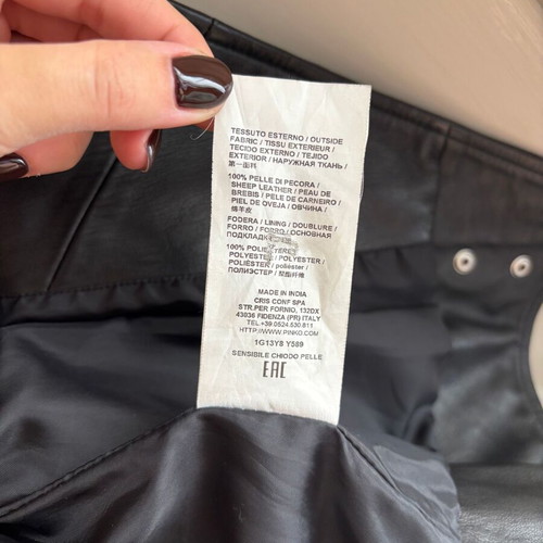 Pinko Leather Jacket like new, 100% Genuine Nappa Leather Black