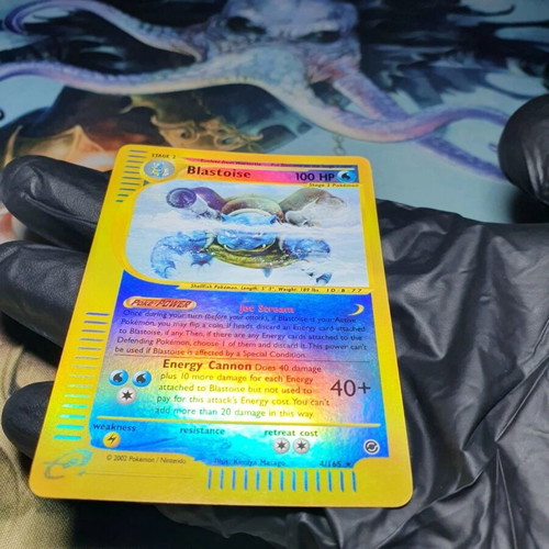 Pokemon Card Blastoise 004/165 Expedition Base Set Reverse Holo English 2002 like new