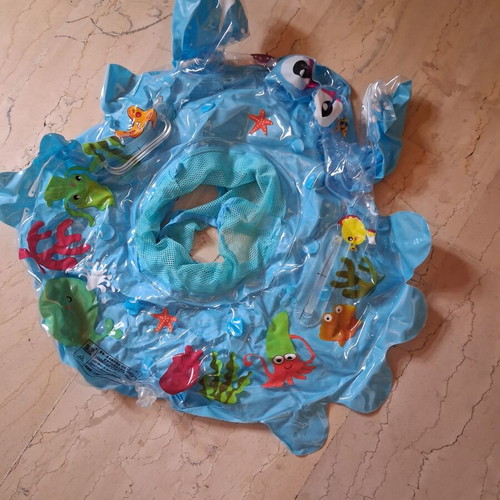 Inflatable Octopus Baby Float with Mesh Seat like new
