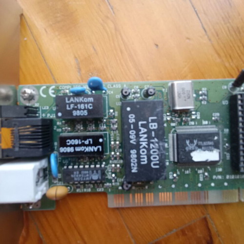 Micronet SP2082A PCI network card used, BNC and RJ45 ports