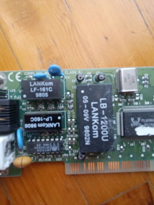 Micronet SP2082A PCI network card used, BNC and RJ45 ports