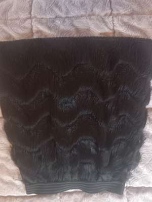 Women's mini skirt with fringes like new, black