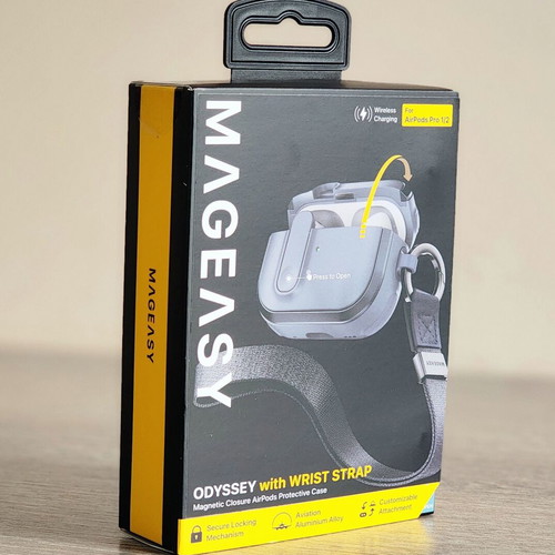 Mageasy Odyssey Protective Case for AirPods Pro with Wrist Strap new