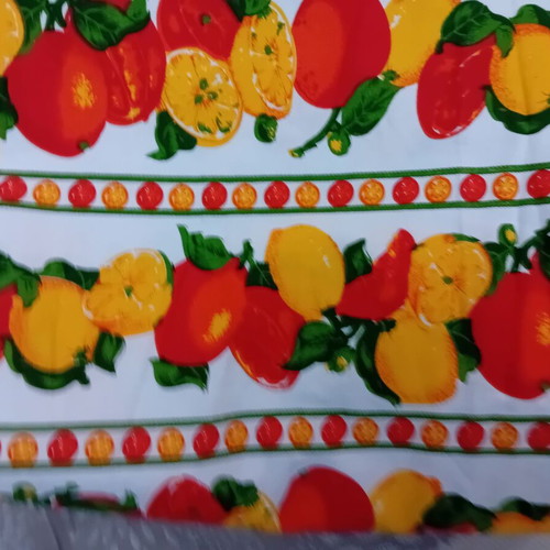 Large everyday food tablecloth with fruit pattern