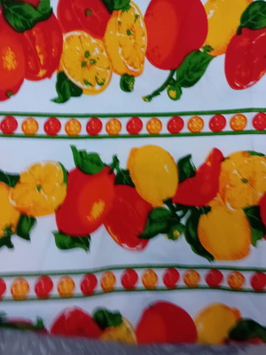 Large everyday food tablecloth with fruit pattern