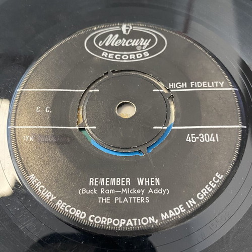 The Platters 45 RPM record used, 70s pop