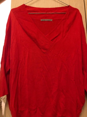 Bershka knitted blouse new, red, size S