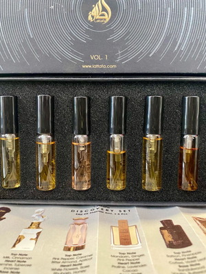 Lattafa Discovery Set Vol.1 mini perfumes like new, 6x4ml