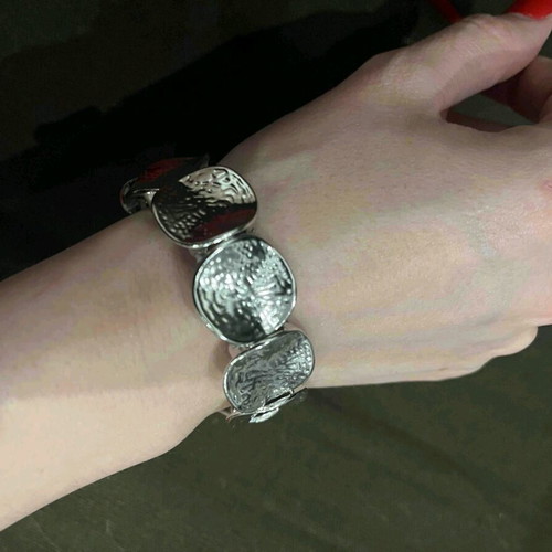 Elastic bracelet like new, silver