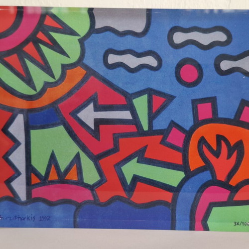Digital print by Alexis Akrithakis Untitled 1992 acrylic on canvas limited edition used
