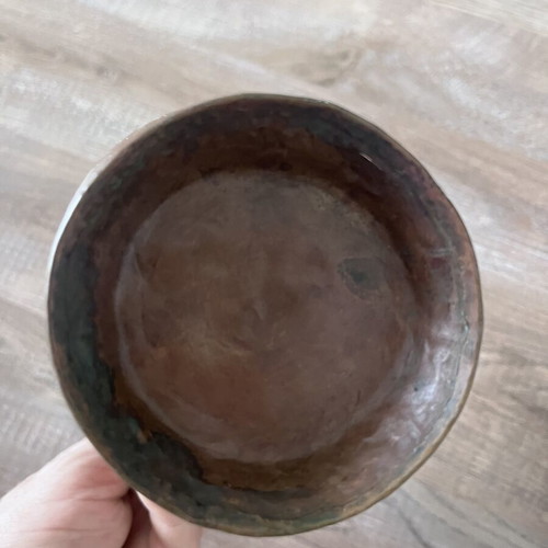 Maskrapas copper jug used, brass joints, circa 1900-1970