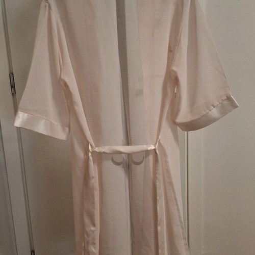 Nightgown transparent with embroidery like new, beige and pink, size S