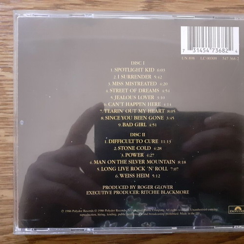 Rainbow pack Ritchie Blackmore's 1 CD and Finyl Vinyl 2 CD remasters like new, rock
