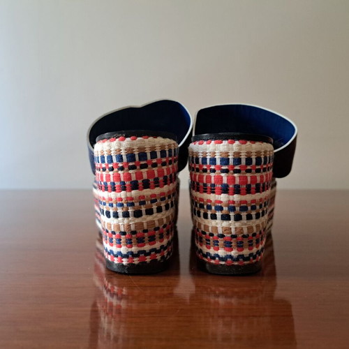Castaner platform sandals size 37 like new, blue multicolor