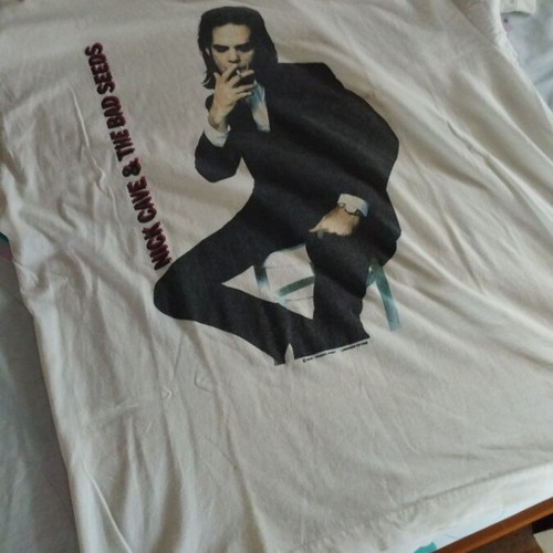 Nick Cave T-shirt Henry's Dream Tour Europe 1991 XL used, white