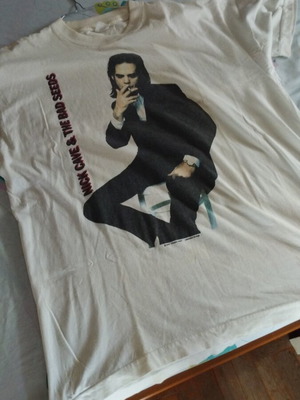 T-shirt Nick Cave μεταχειρισμένο, Henry's Dream Tour Europe 1991, XL, λευκό