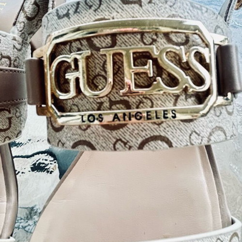 Guess platform sandals like new, size 37, beige and gold