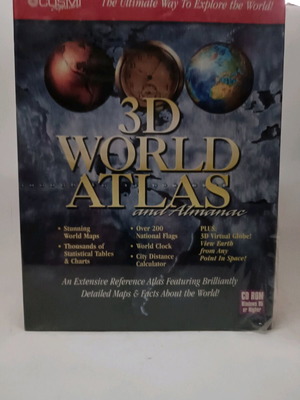 3D World Atlas нов с CD-ROM и над 200 карти