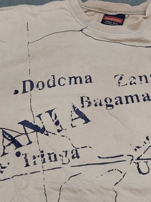 Ανδρικό μπλουζάκι Violento L μεταχειρισμένο, μπεζ