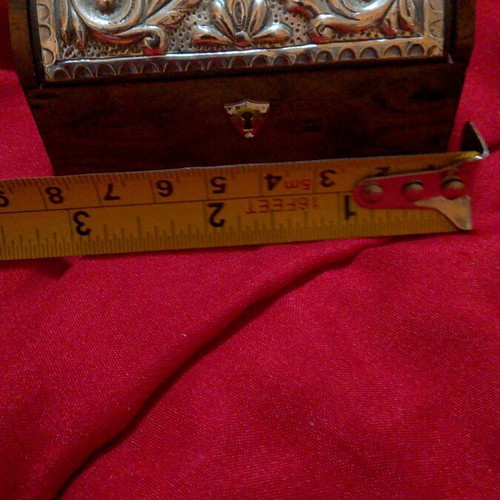 Small jewelry box with 925 silver cover