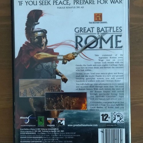 The History Channel Great Battles of Rome PC used