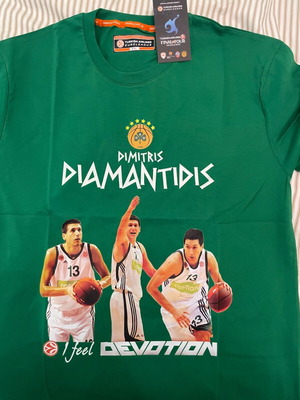 T-shirt Diamantidis Panathinaikos XXL καινούργιο, επίσημο προϊόν Euroleague