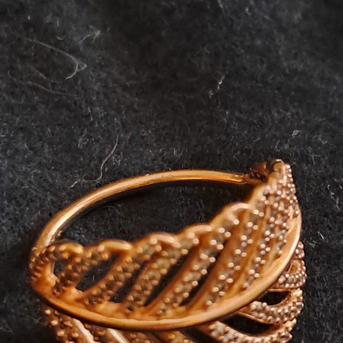 Pandora Rose ring size 54, like new, gold plated silver with rose gold