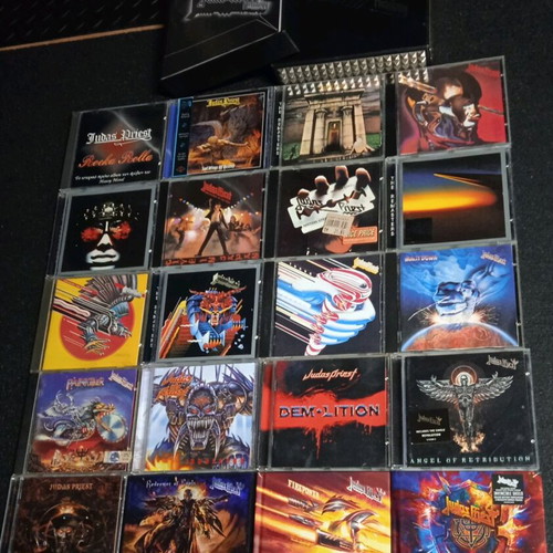 Judas Priest CD discography used, pack with Metalogy boxset and Unleashed in the East '79