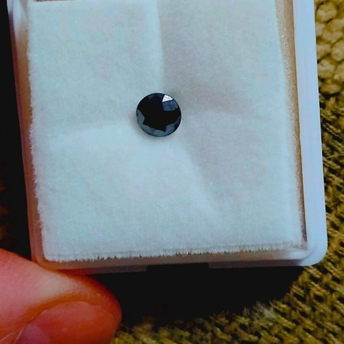 Natural diamond black colour 0.75 carat without fluorescence with certificate
