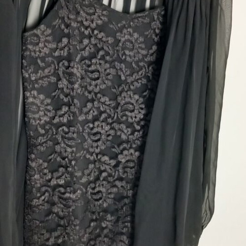 Elegant lace and muslin women's set like new, black