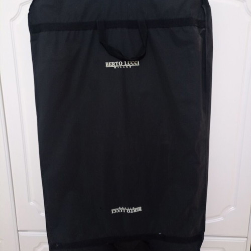 Berto Lucci Slim Fit Men's Suit Black Size 44 M like new with tie gift