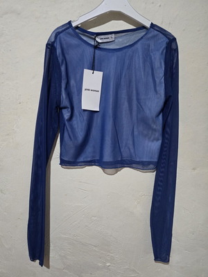 Pink Woman long-sleeve top new, blue, size M